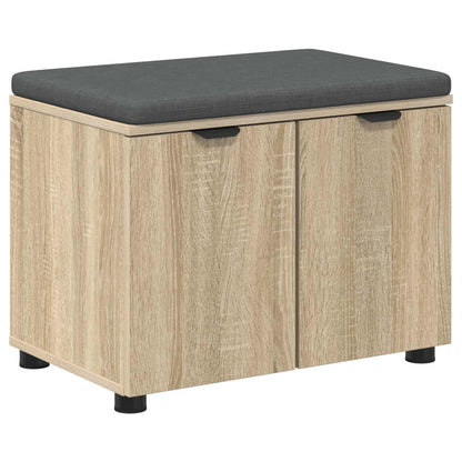 Panca per ingresso con cuscino Rovere Sonoma 60 x 38 x 46 cm