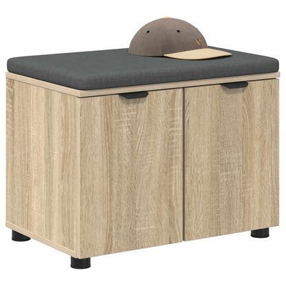 Panca per ingresso con cuscino Rovere Sonoma 60 x 38 x 46 cm
