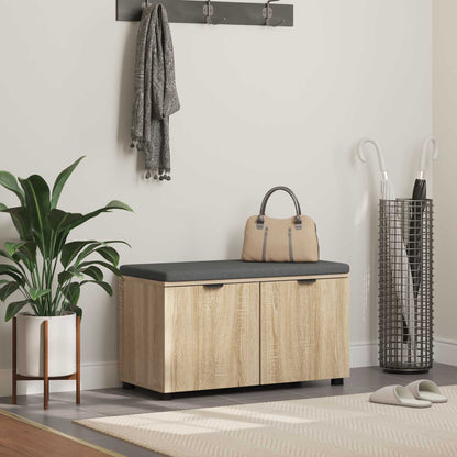Panca per ingresso con cuscino Rovere Sonoma 80 x 38 x 46 cm