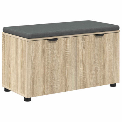 Panca per ingresso con cuscino Rovere Sonoma 80 x 38 x 46 cm