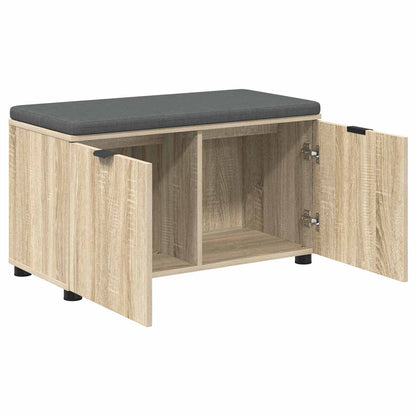 Panca per ingresso con cuscino Rovere Sonoma 80 x 38 x 46 cm