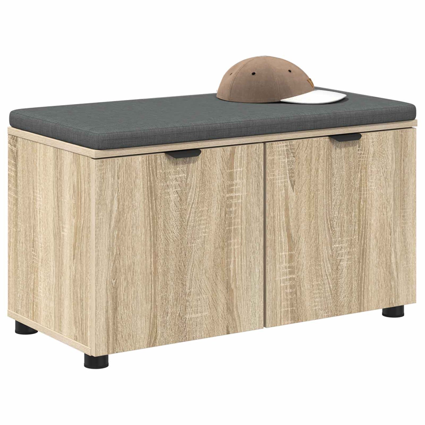 Panca per ingresso con cuscino Rovere Sonoma 80 x 38 x 46 cm