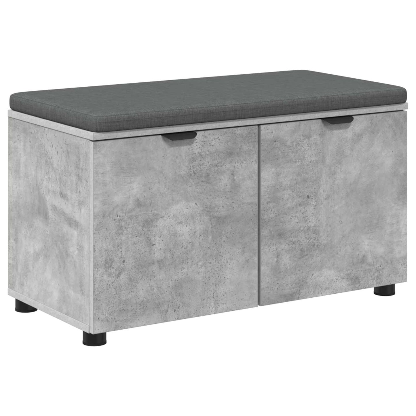 Panca per ingresso con cuscino Grigio Cemento 80 x 38 x 46 cm