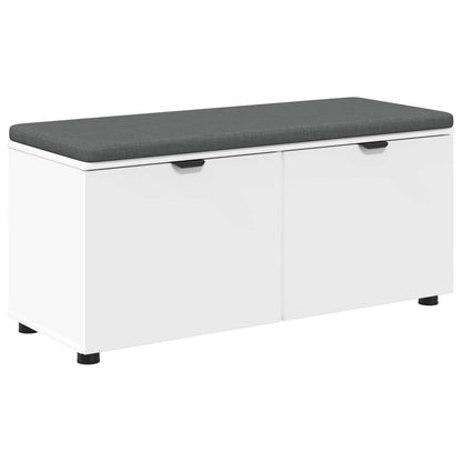 Panca per ingresso con cuscino Bianco 100 x 38 x 46 cm