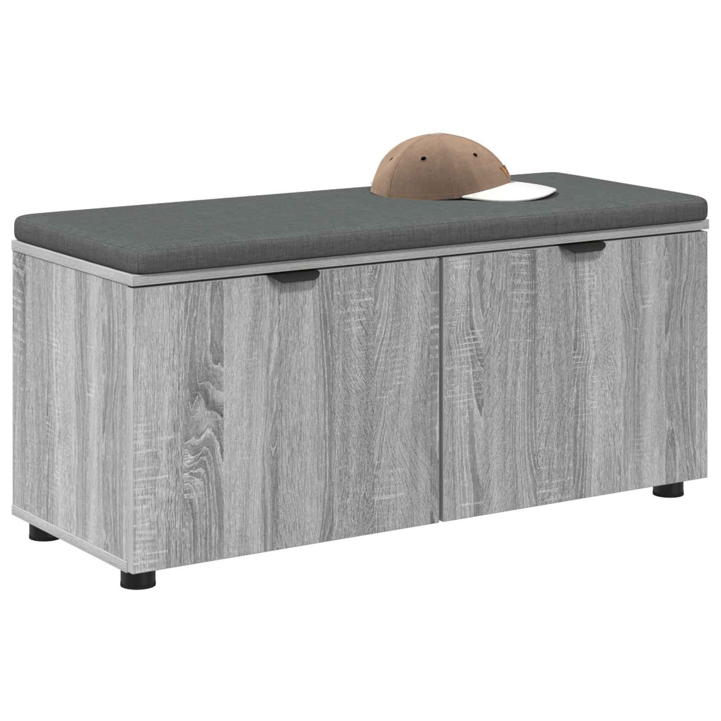 Panca per ingresso con cuscino Sonoma grigia 100 x 38 x 46 cm