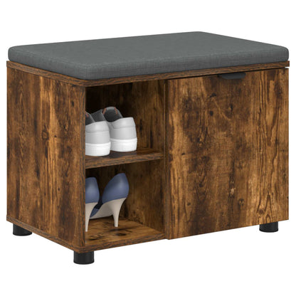 Panca per ingresso con porta Quercia Affumicata 60 x 38 x 46 cm