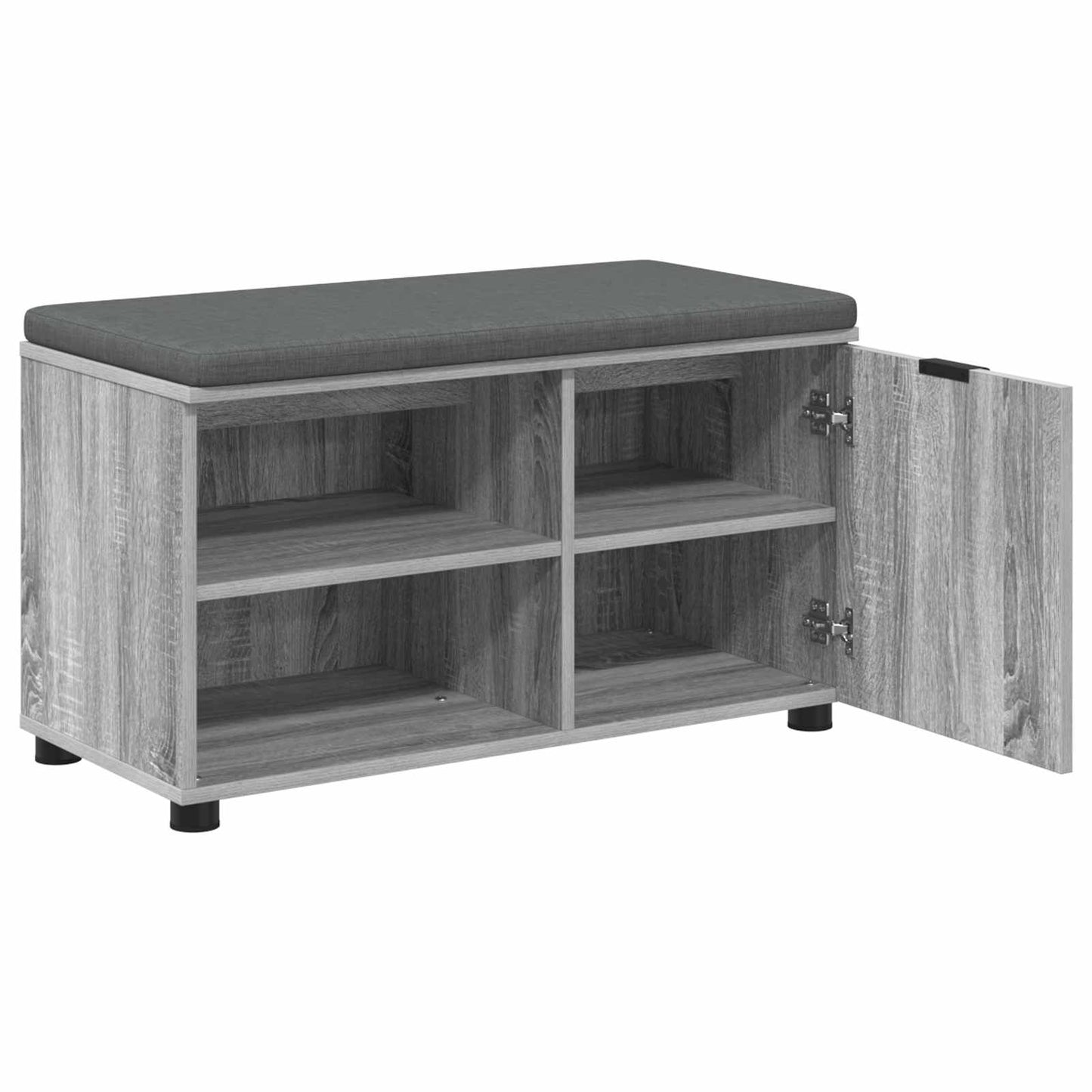 Panca per ingresso con cuscino Sonoma grigia 80 x 38 x 46 cm