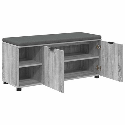 Panca per ingresso con cuscino Sonoma grigia 100 x 38 x 46 cm