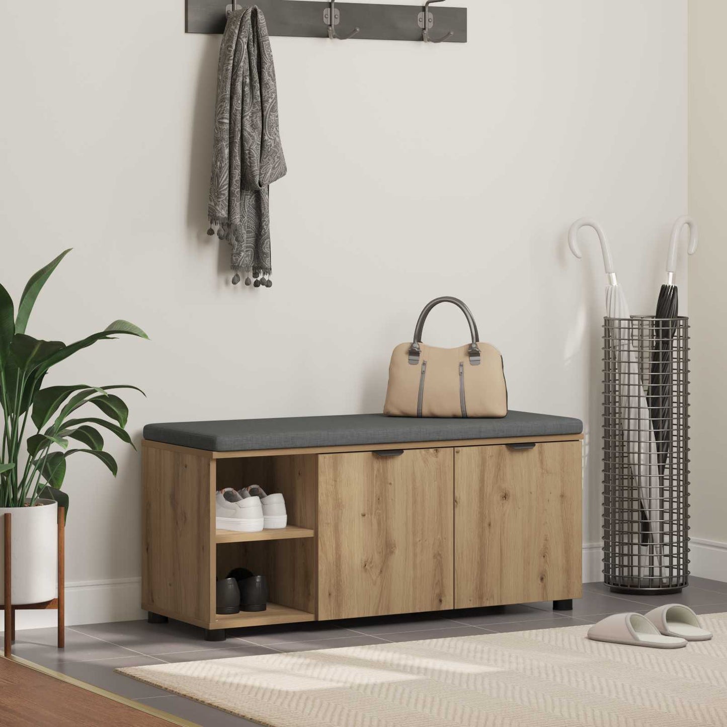 Panca per ingresso Rovere Artigianale 100 x 38 x 46 cm