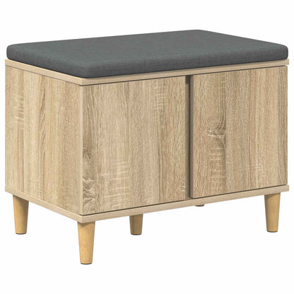 Panca per ingresso con cuscino Rovere Sonoma 60 x 38 x 46 cm