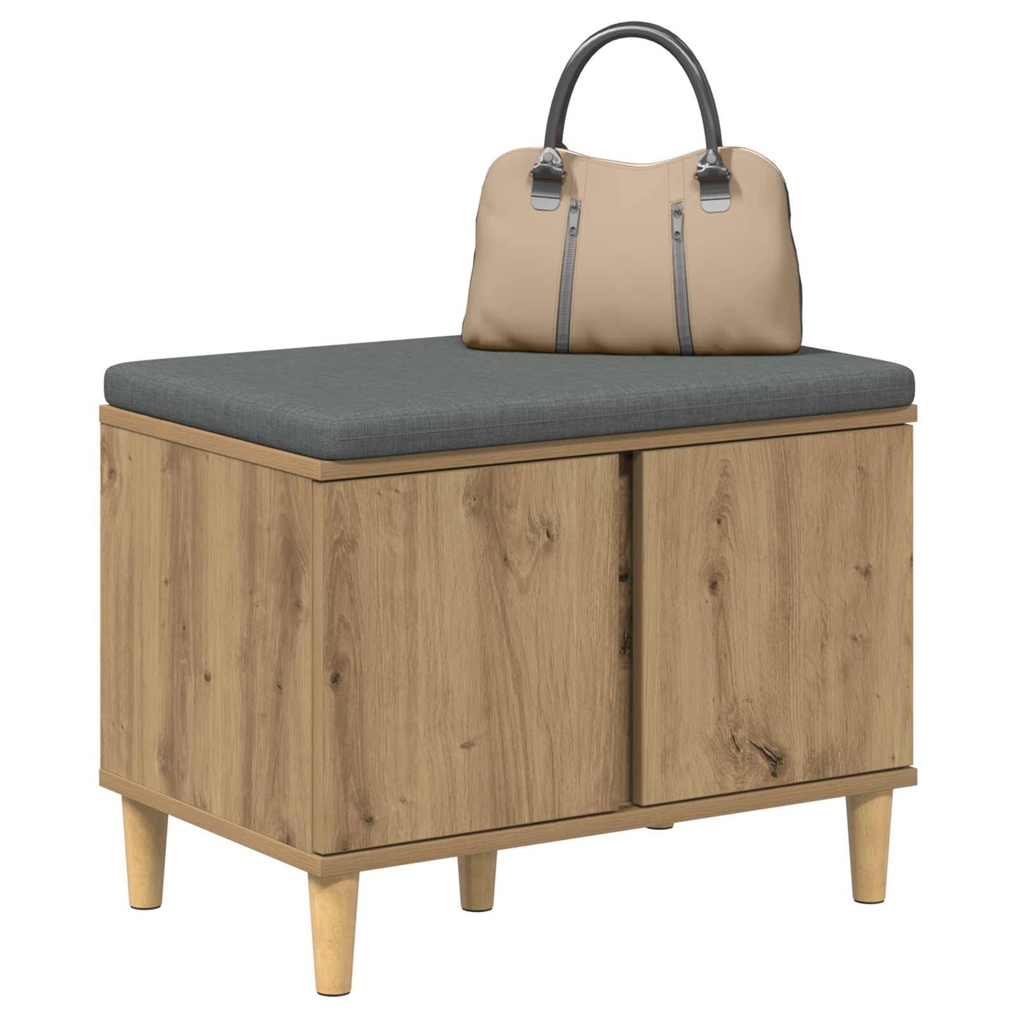 Panca per ingresso con porta Rovere Artigianale 60 x 38 x 46 cm
