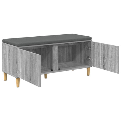 Panca per ingresso con cuscino Sonoma grigia 100 x 38 x 46 cm