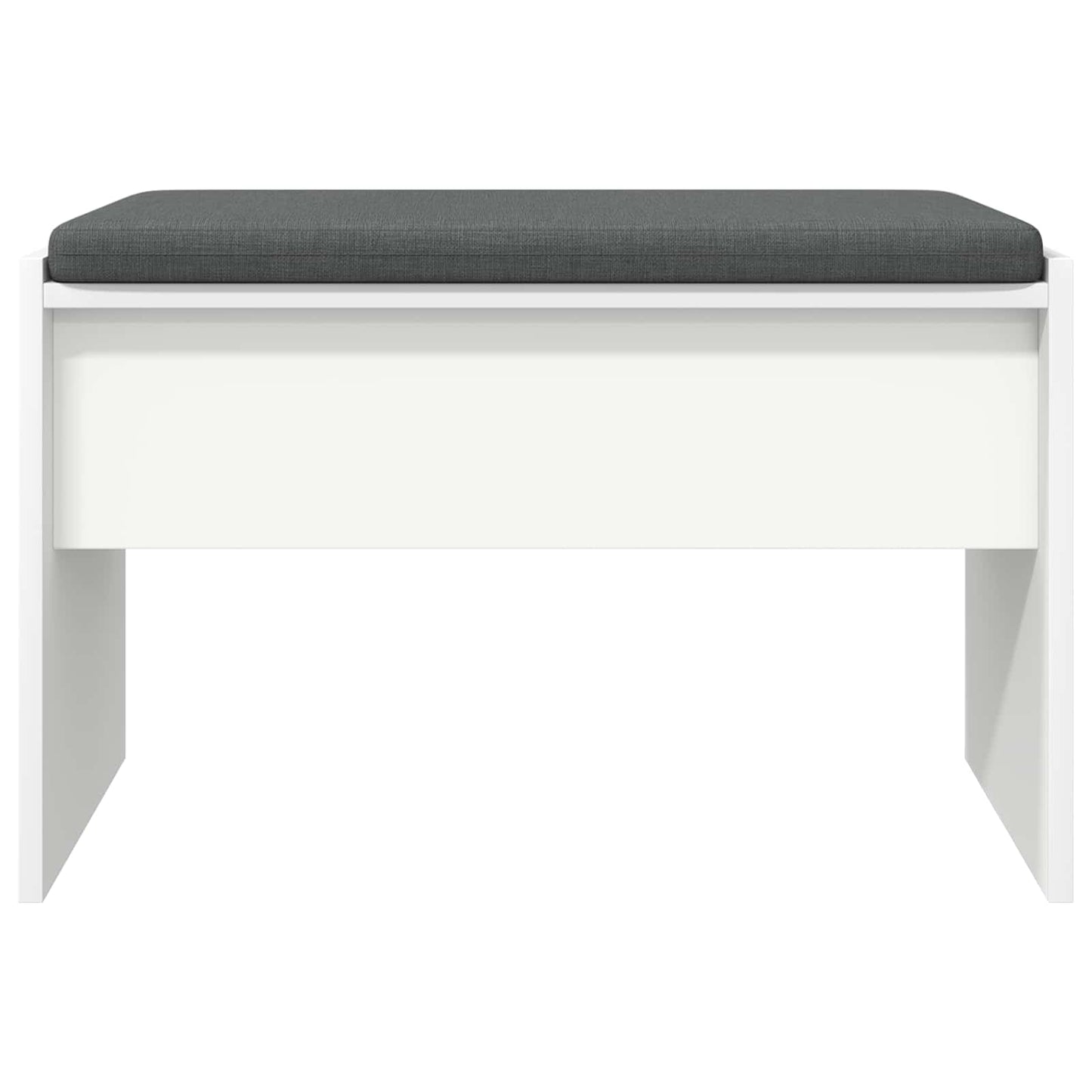 Panca per ingresso con cuscino Bianco 63 x 38 x 40 cm