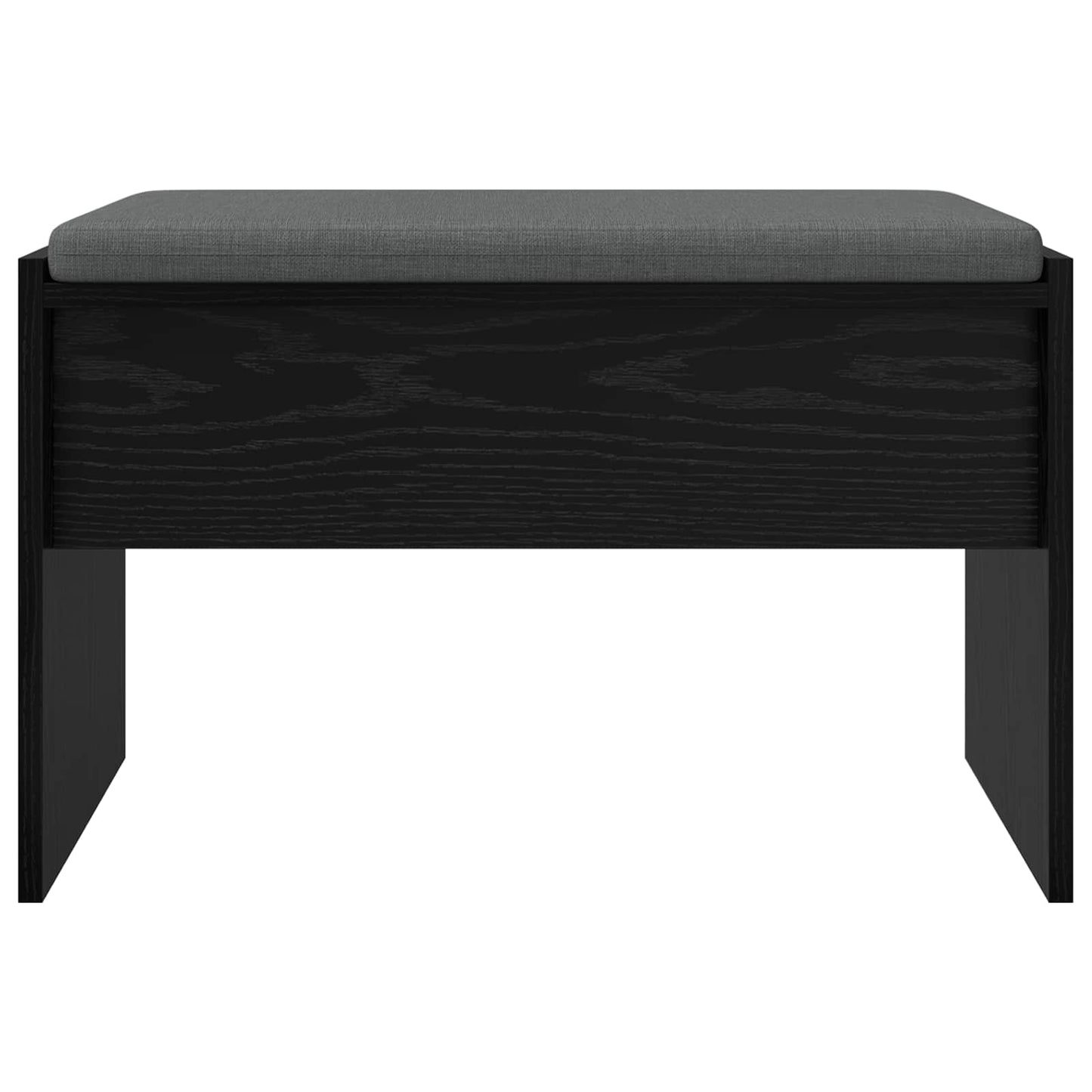 Panca per ingresso con cuscino Rovere Nero 63 x 38 x 40 cm