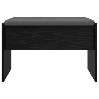 Panca per ingresso con cuscino Rovere Nero 63 x 38 x 40 cm
