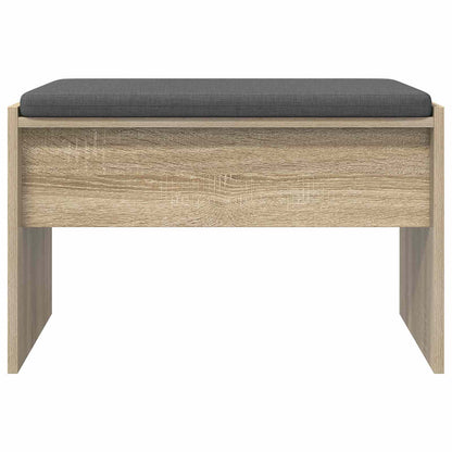 Panca per ingresso con cuscino Rovere Sonoma 63 x 38 x 40 cm
