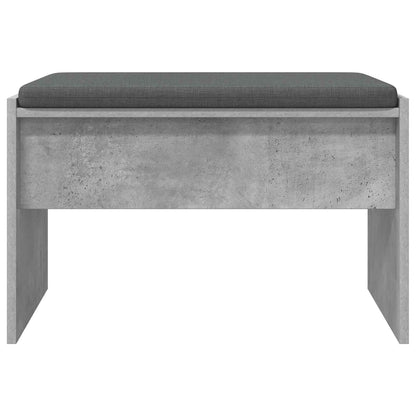 Panca per ingresso con cuscino Grigio cemento 63 x 38 x 40 cm