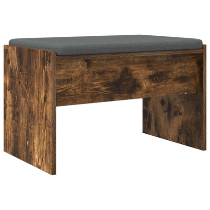 Panca per ingresso con cuscino Rovere fumÃ© 63 x 38 x 40 cm