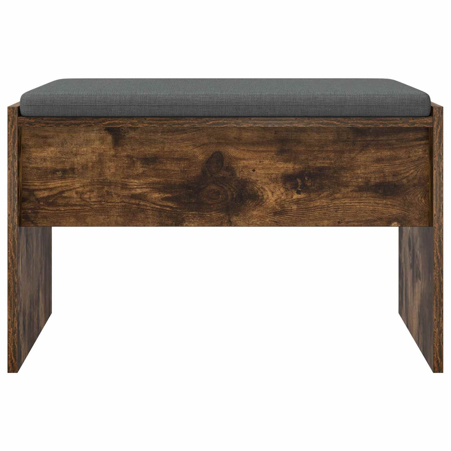 Panca per ingresso con cuscino Rovere fumÃ© 63 x 38 x 40 cm