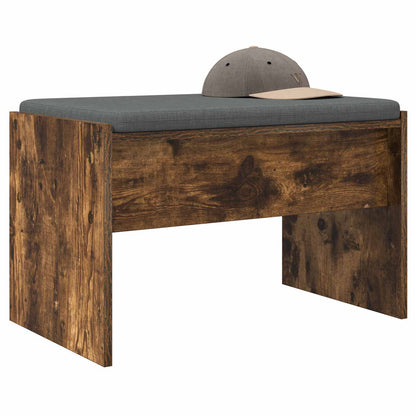Panca per ingresso con cuscino Rovere fumÃ© 63 x 38 x 40 cm