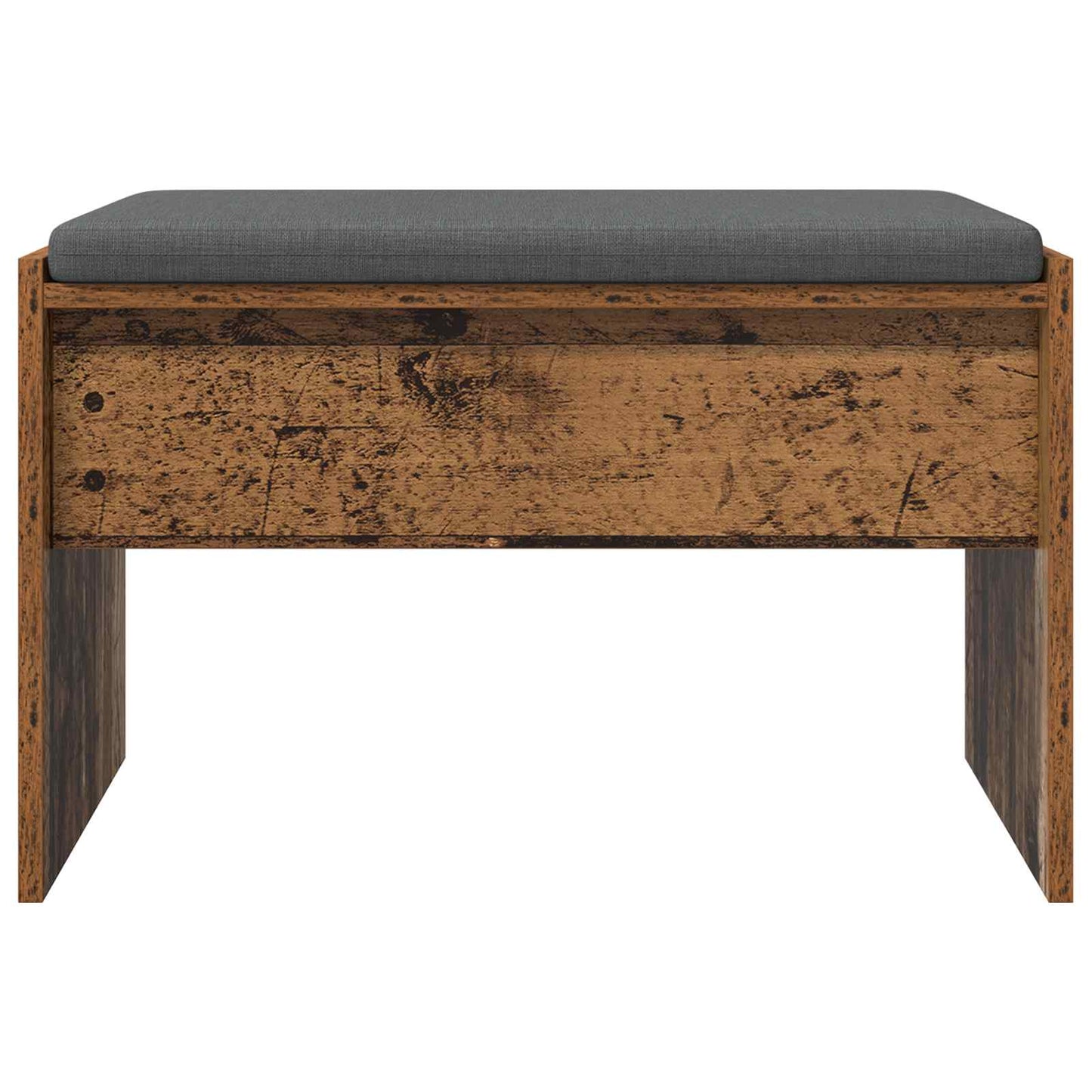 Panca per ingresso con cuscino Legno vecchio 63 x 38 x 40 cm