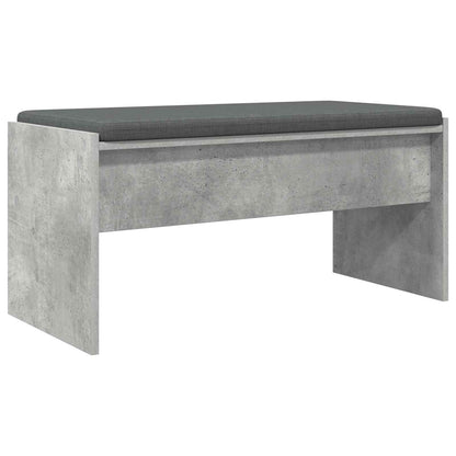 Panca per ingresso con cuscino Grigio cemento 83 x 38 x 40 cm