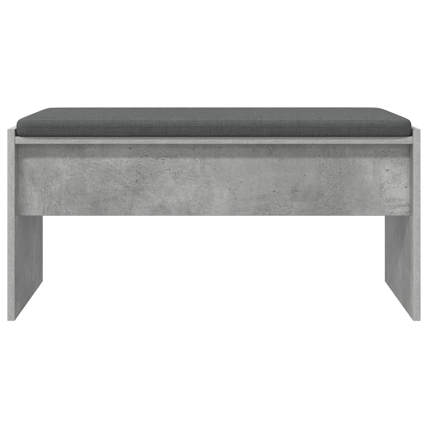 Panca per ingresso con cuscino Grigio cemento 83 x 38 x 40 cm