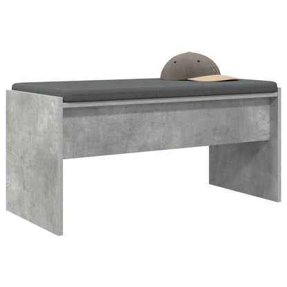 Panca per ingresso con cuscino Grigio cemento 83 x 38 x 40 cm