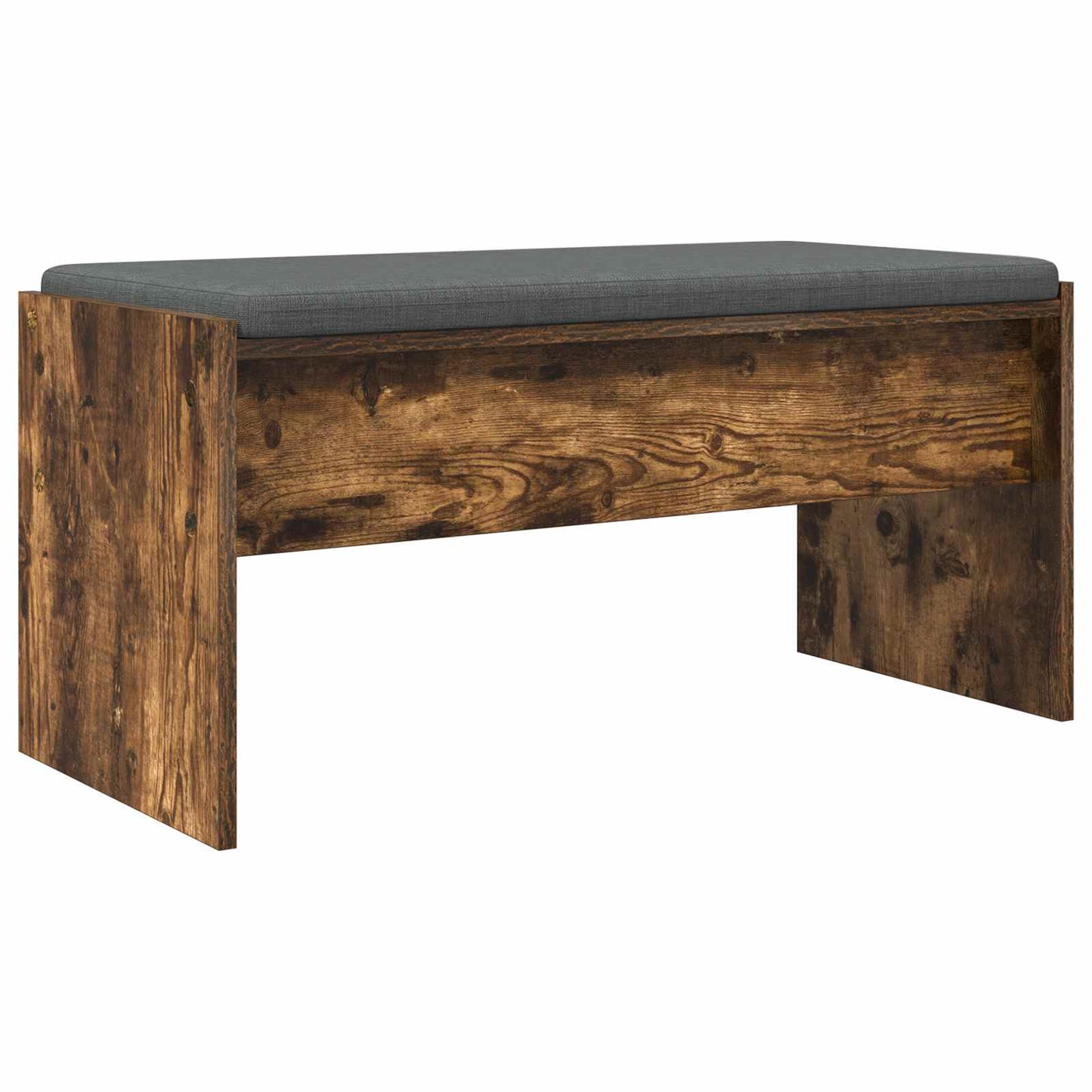 Panca per ingresso con cuscino Rovere fumÃ© 83 x 38 x 40 cm