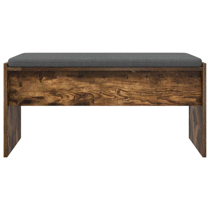 Panca per ingresso con cuscino Rovere fumÃ© 83 x 38 x 40 cm