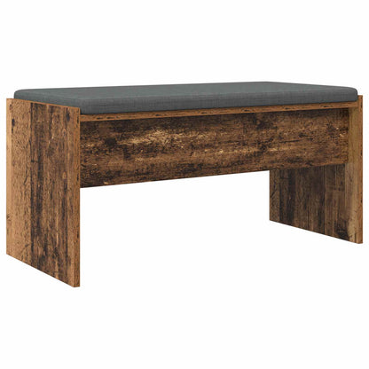 Panca per ingresso con cuscino Legno vecchio 83 x 38 x 40 cm