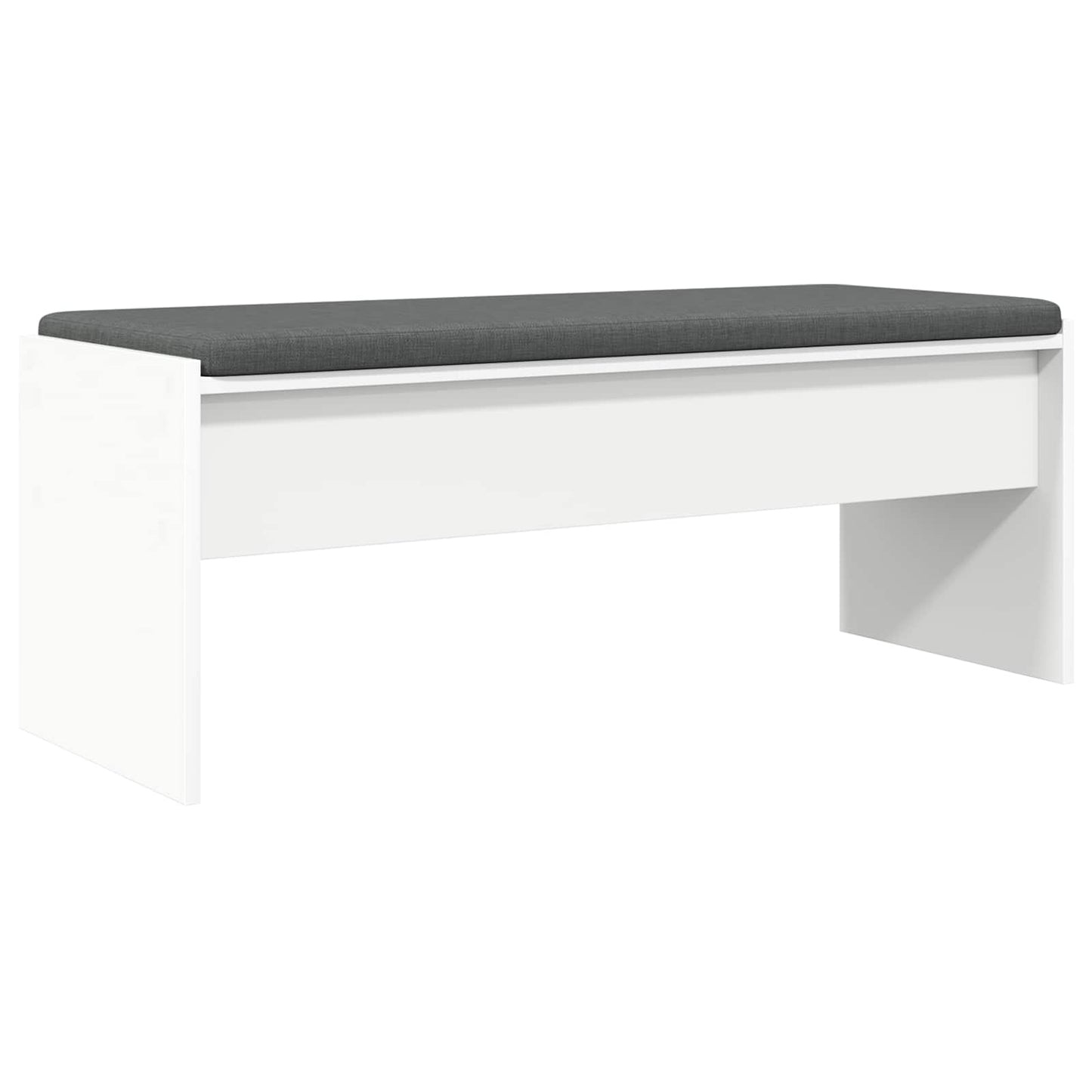 Panca per ingresso con cuscino Bianco 103 x 38 x 40 cm