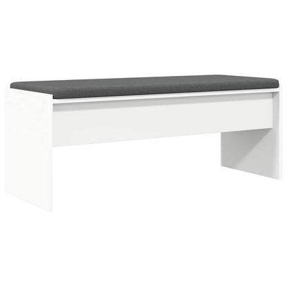 Panca per ingresso con cuscino Bianco 103 x 38 x 40 cm