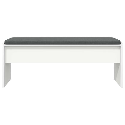 Panca per ingresso con cuscino Bianco 103 x 38 x 40 cm