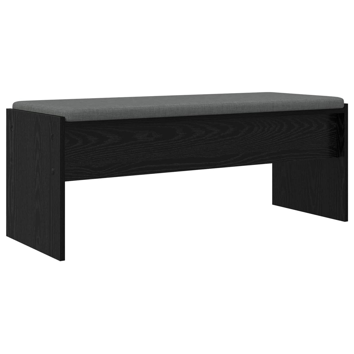 Panca per ingresso con cuscino Rovere Nero 103 x 38 x 40 cm