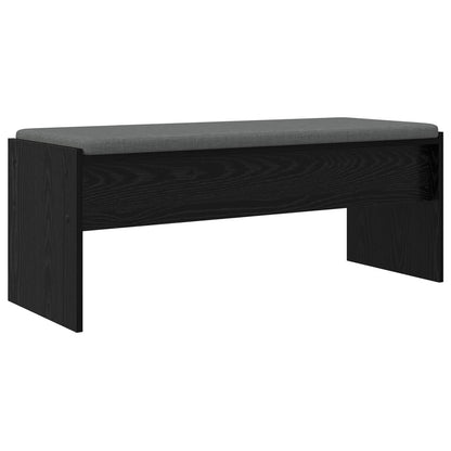 Panca per ingresso con cuscino Rovere Nero 103 x 38 x 40 cm