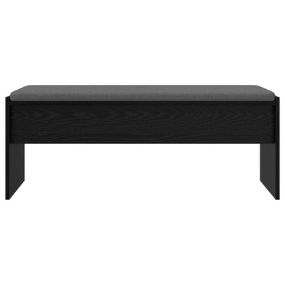 Panca per ingresso con cuscino Rovere Nero 103 x 38 x 40 cm