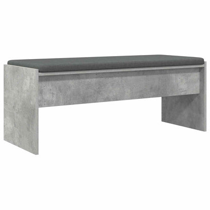 Panca per ingresso con cuscino Grigio cemento 103 x 38 x 40 cm