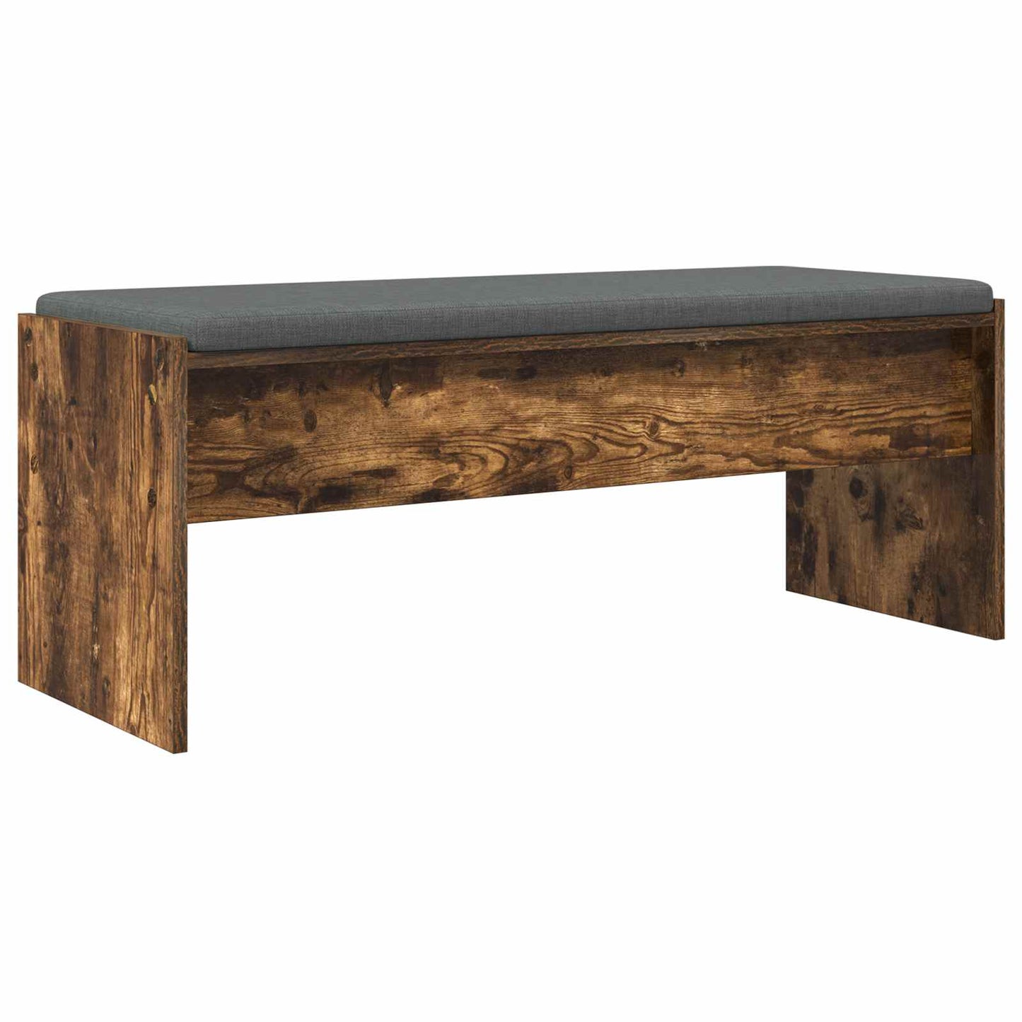 Panca per ingresso con cuscino Rovere fumÃ© 103 x 38 x 40 cm