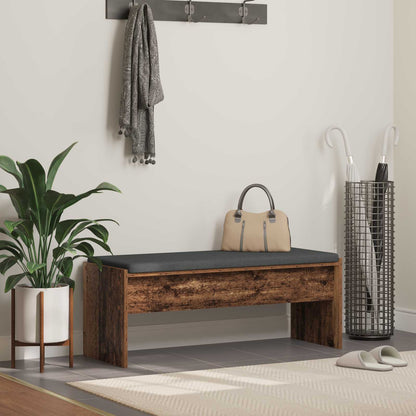 Panca per ingresso con cuscino Legno vecchio 103 x 38 x 40 cm