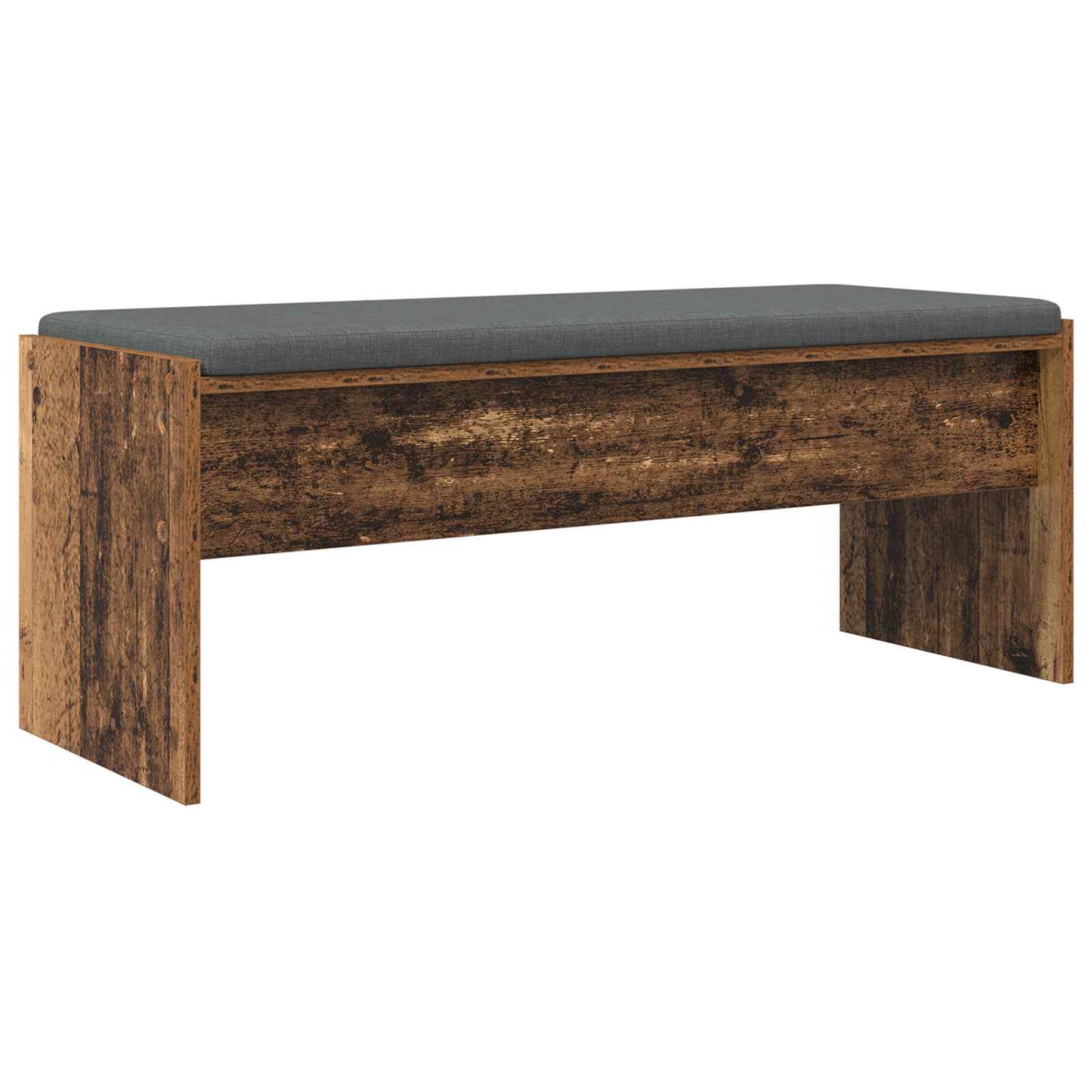 Panca per ingresso con cuscino Legno vecchio 103 x 38 x 40 cm
