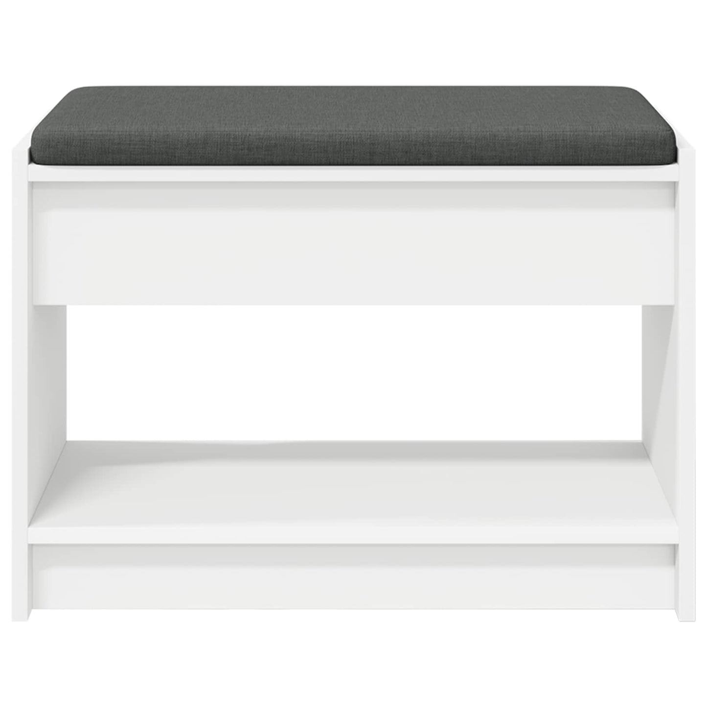 Panca per ingresso con cuscino Bianco 63 x 38 x 45 cm
