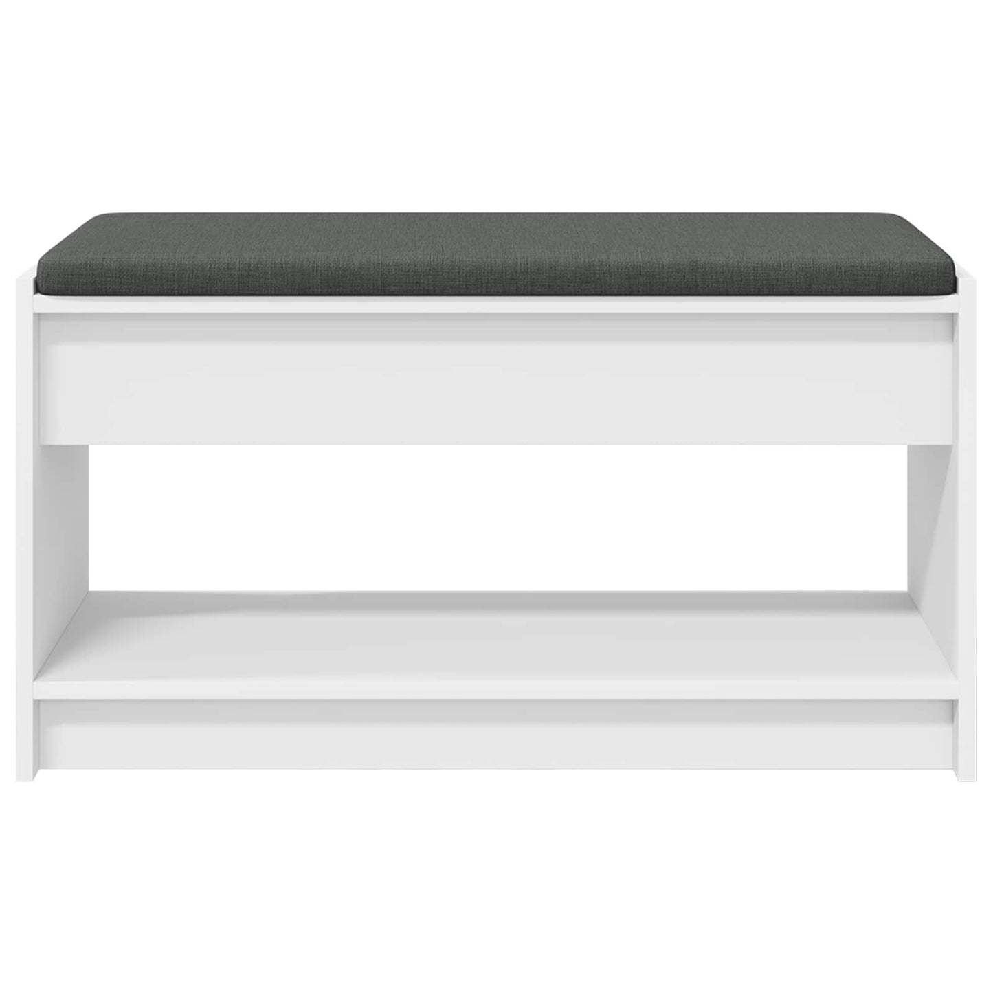 Panca per ingresso con cuscino Bianco 83 x 38 x 45 cm