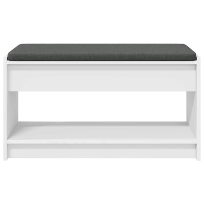 Panca per ingresso con cuscino Bianco 83 x 38 x 45 cm