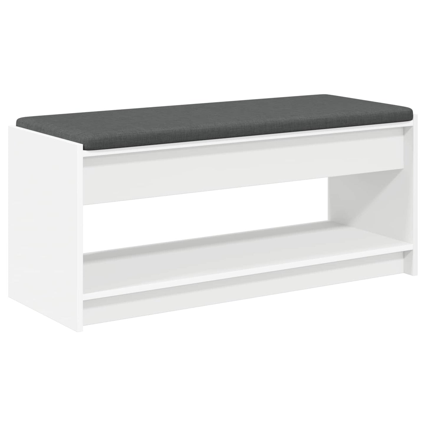 Panca per ingresso con cuscino Bianco 103 x 38 x 45 cm