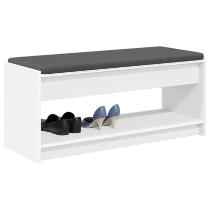 Panca per ingresso con cuscino Bianco 103 x 38 x 45 cm
