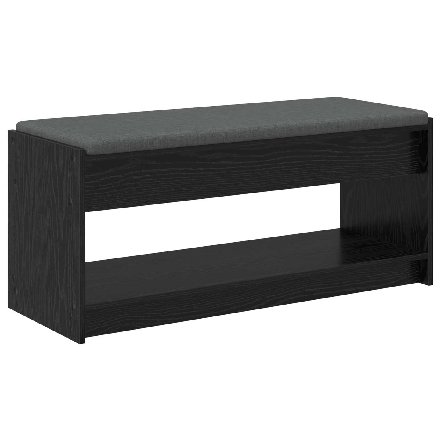 Panca per ingresso con cuscino Rovere Nero 103 x 38 x 45 cm