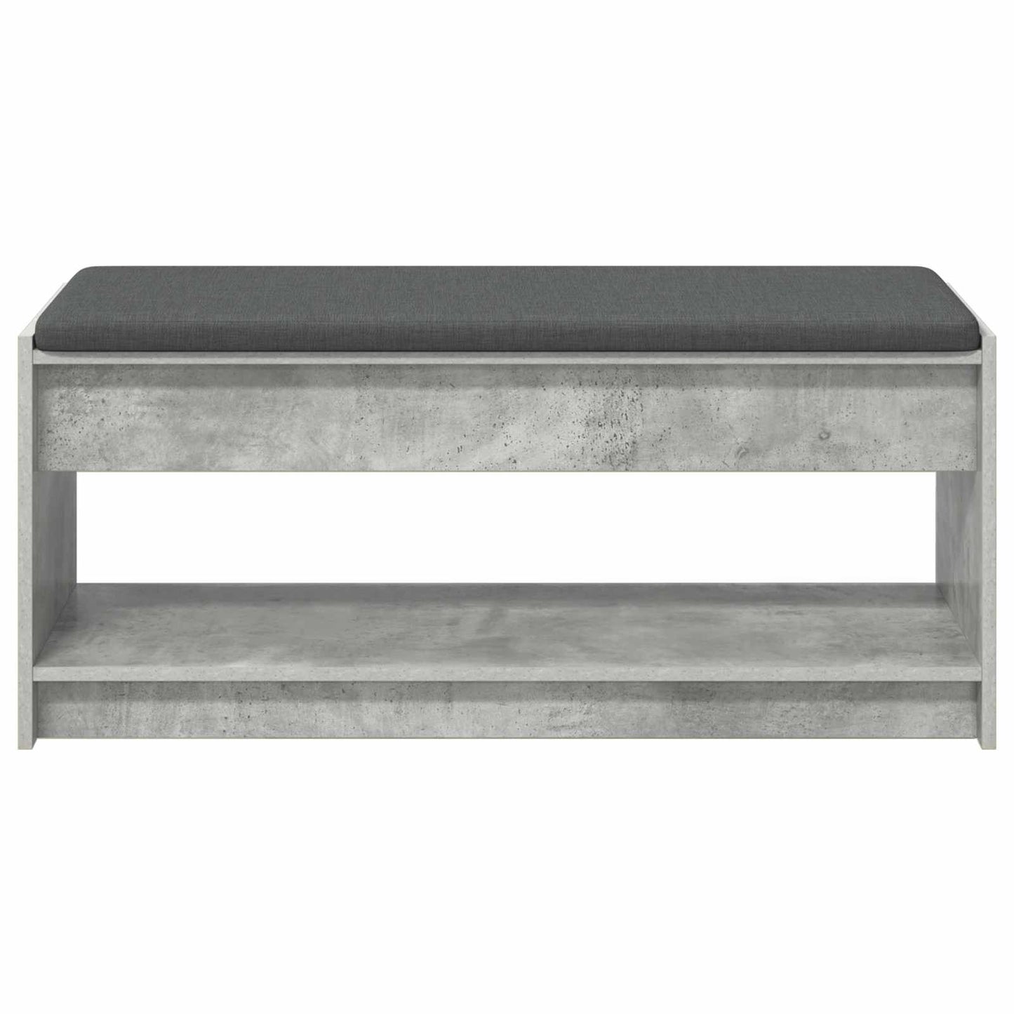 Panca per ingresso con cuscino Grigio Cemento 103 x 38 x 45 cm