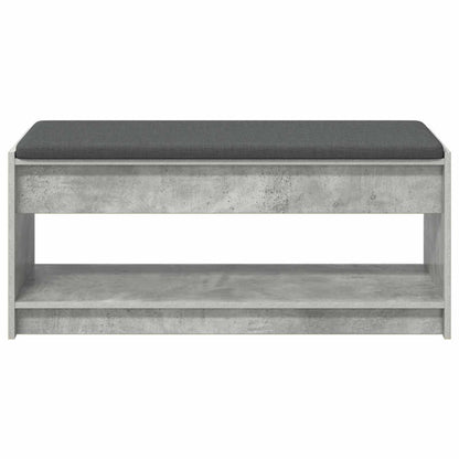 Panca per ingresso con cuscino Grigio Cemento 103 x 38 x 45 cm