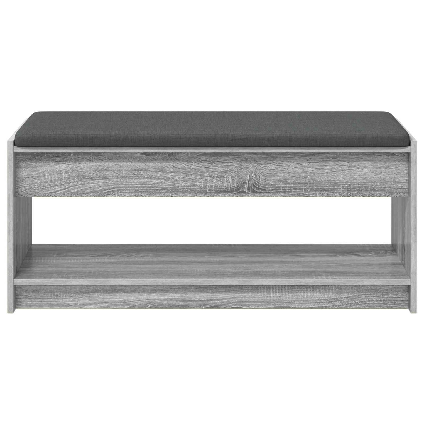 Panca per ingresso con cuscino Sonoma grigia 103 x 38 x 45 cm